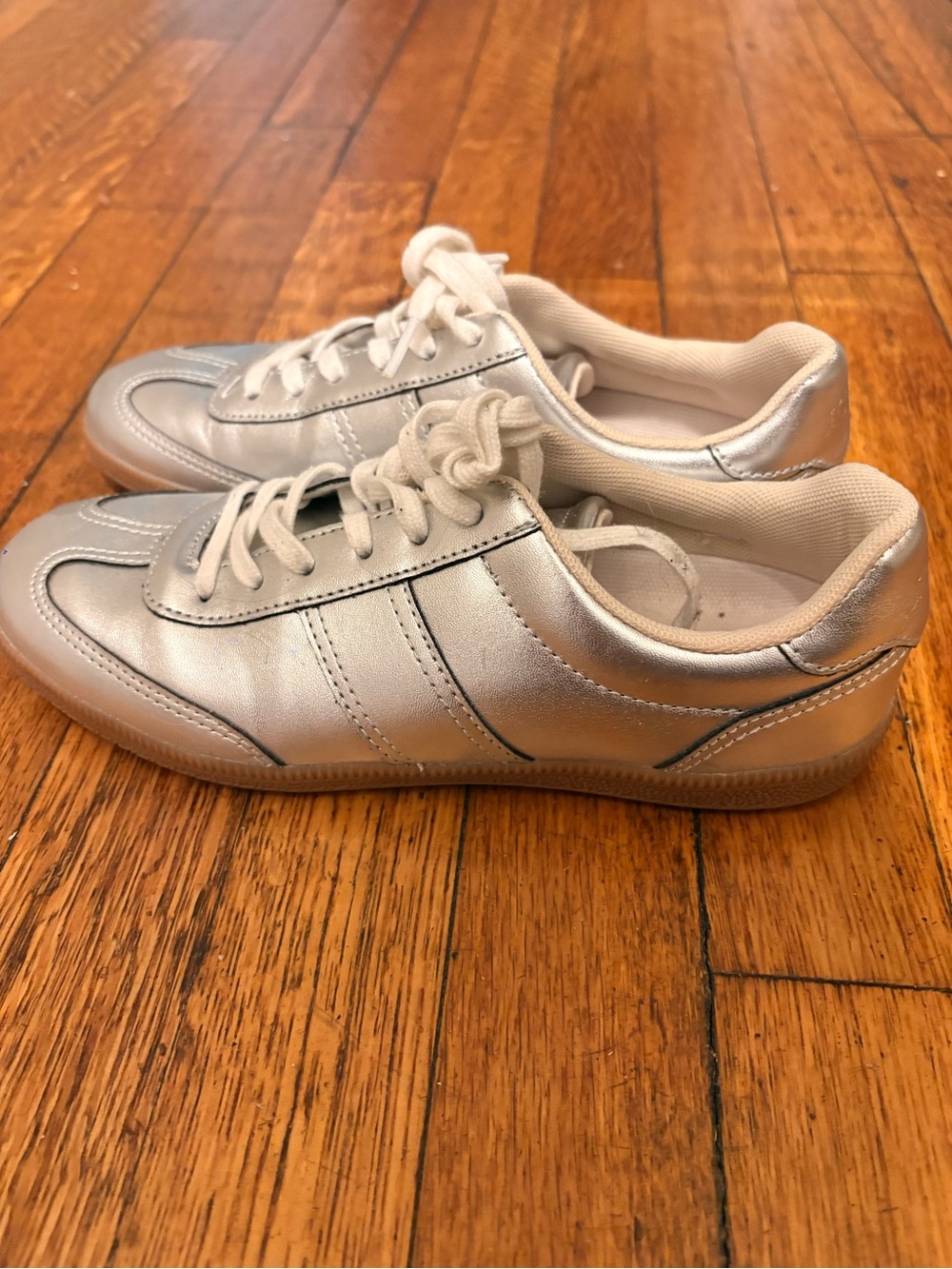 J.Crew Field Sneakers In Silver Metallic - Picture 5 of 10